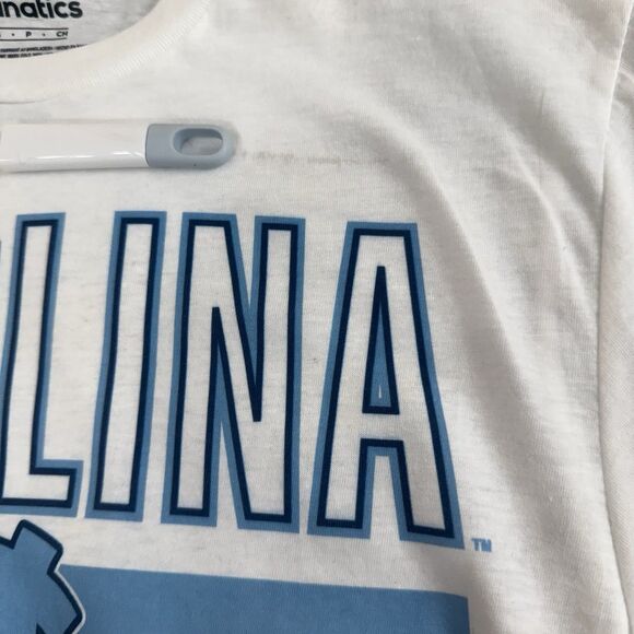 UNC University of North Carolina White t-shirt small Fanatics sportswear NC Blue - Picture 2 of 12